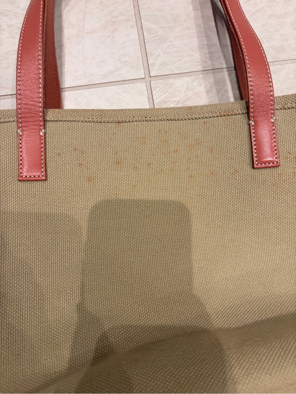 Burberry Blue Label Canvas Tote Bag Pink Logo Japan Exclusive - Picture 3 of 8
